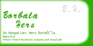 borbala hers business card